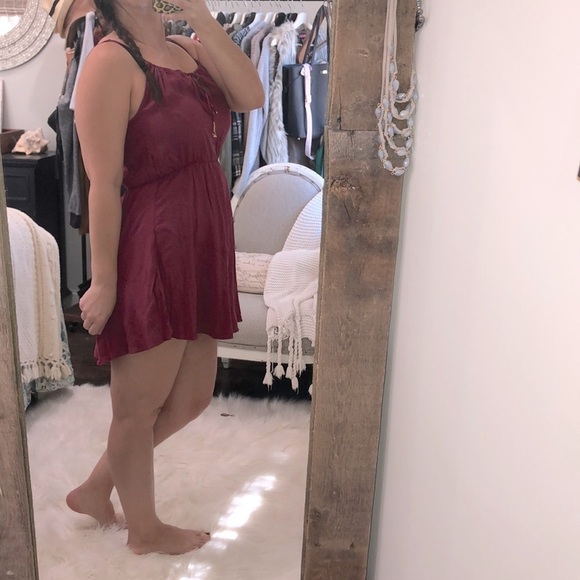 Free People size small pomegranate sexy dress - Picture 2 of 7